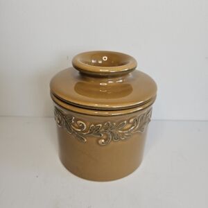 Butter Keeper Bell 2pc Crock Sienna Brown by L. TREMAIN 2013 Dish